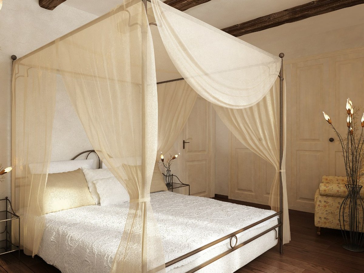 Круглая кровать с балдахином