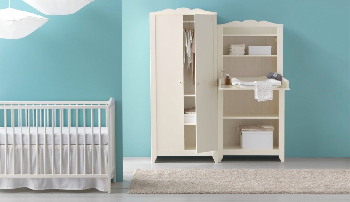 Шкаф белый детский икеа Хенсвик