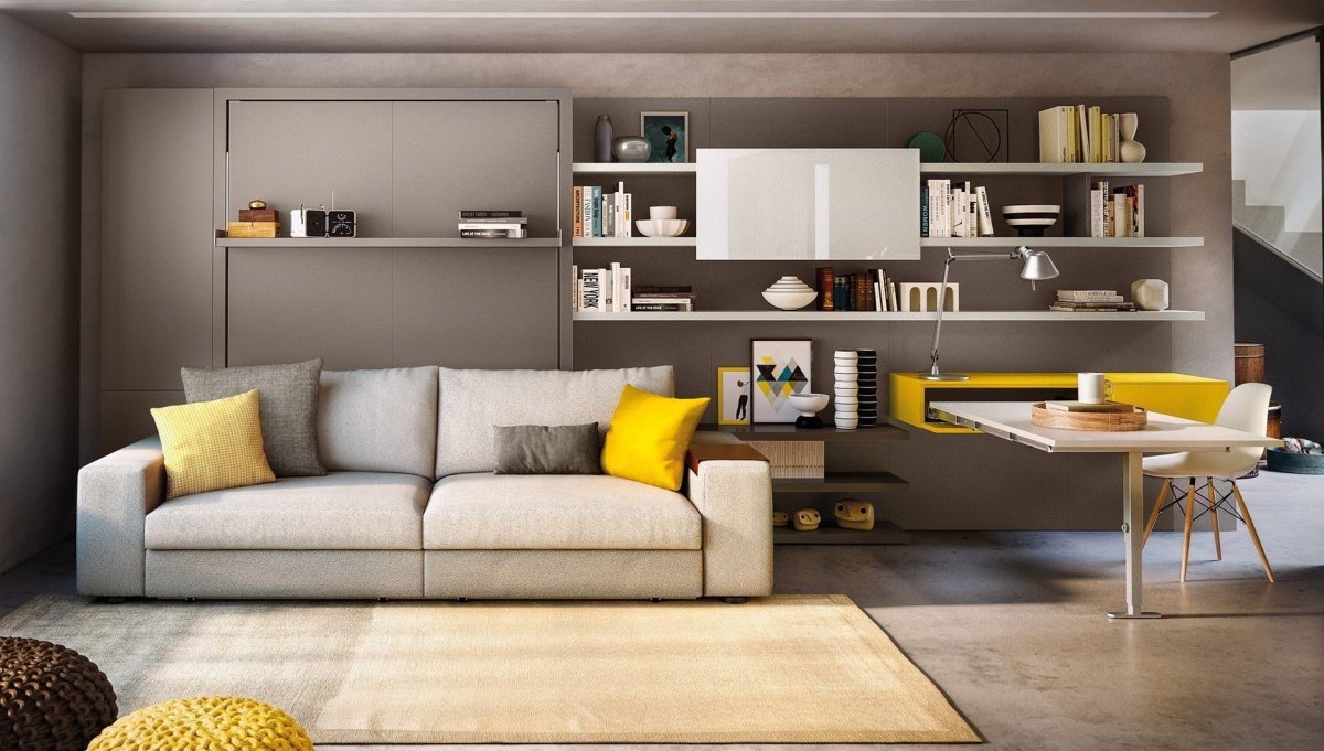 Шкаф над диваном