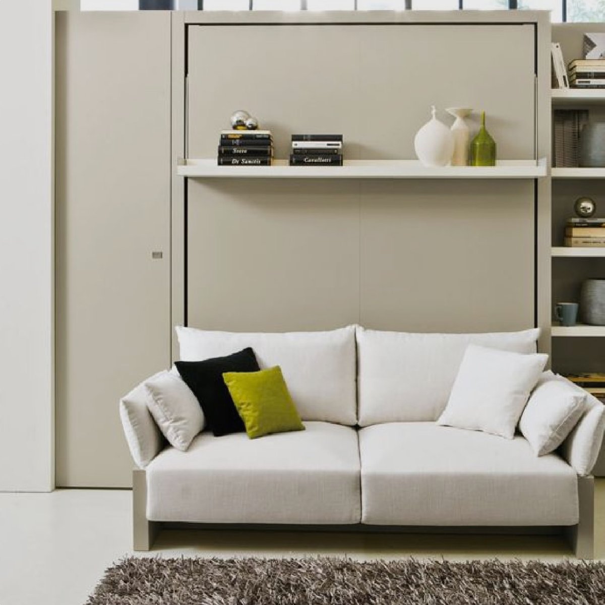 Шкафы навесные для гостиной над диваном