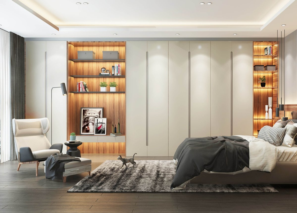 Гостиная с библиотекой