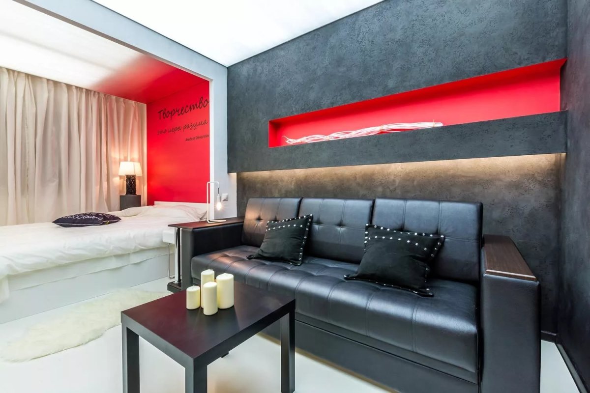 Кровать подиум в алькове