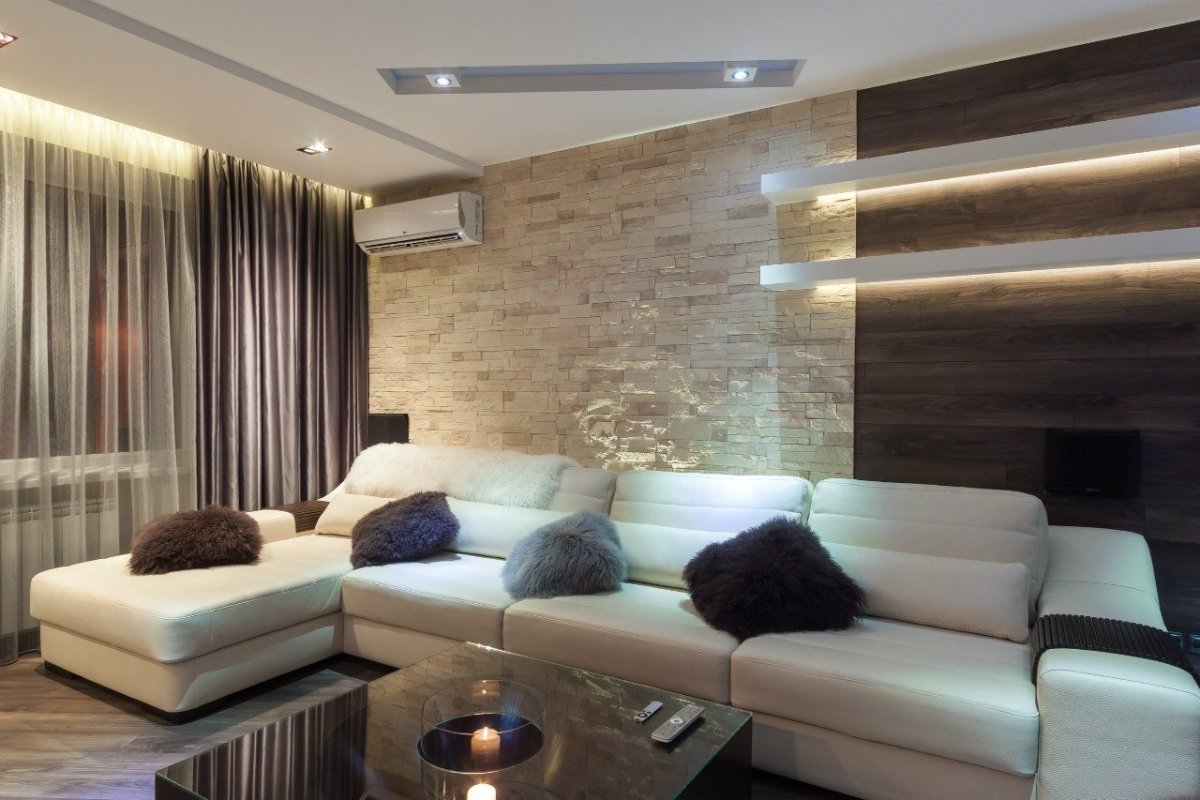 Подсветка за диваном