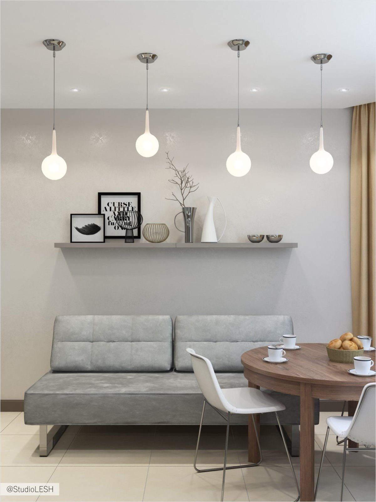 Кирпич за диваном