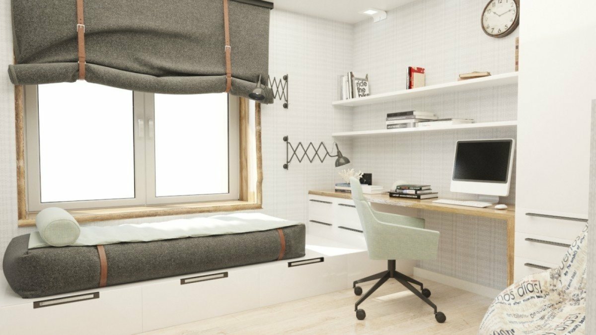 Уютный интерьер маленькой комнаты