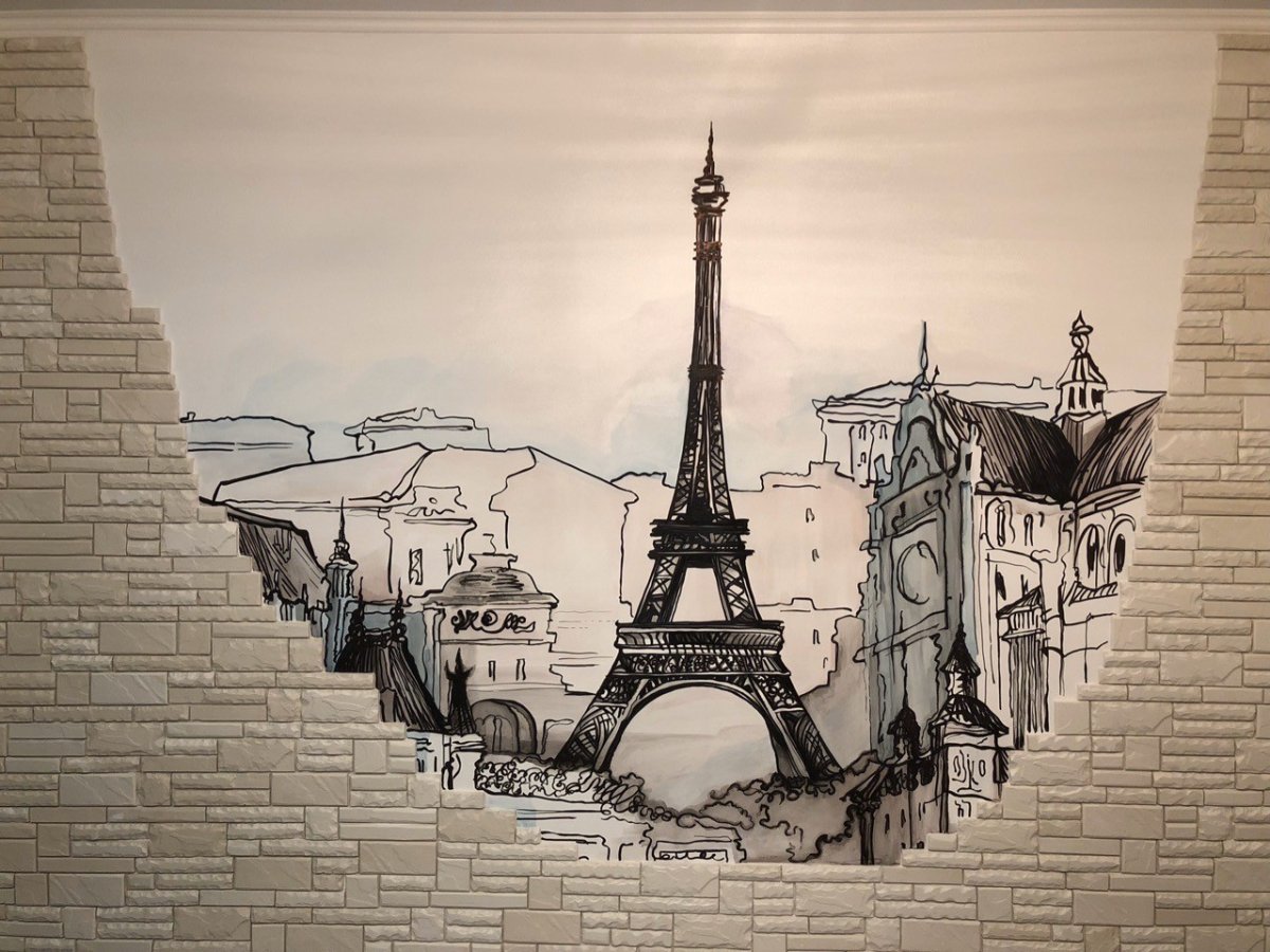 Роспись стен в кабинете английского