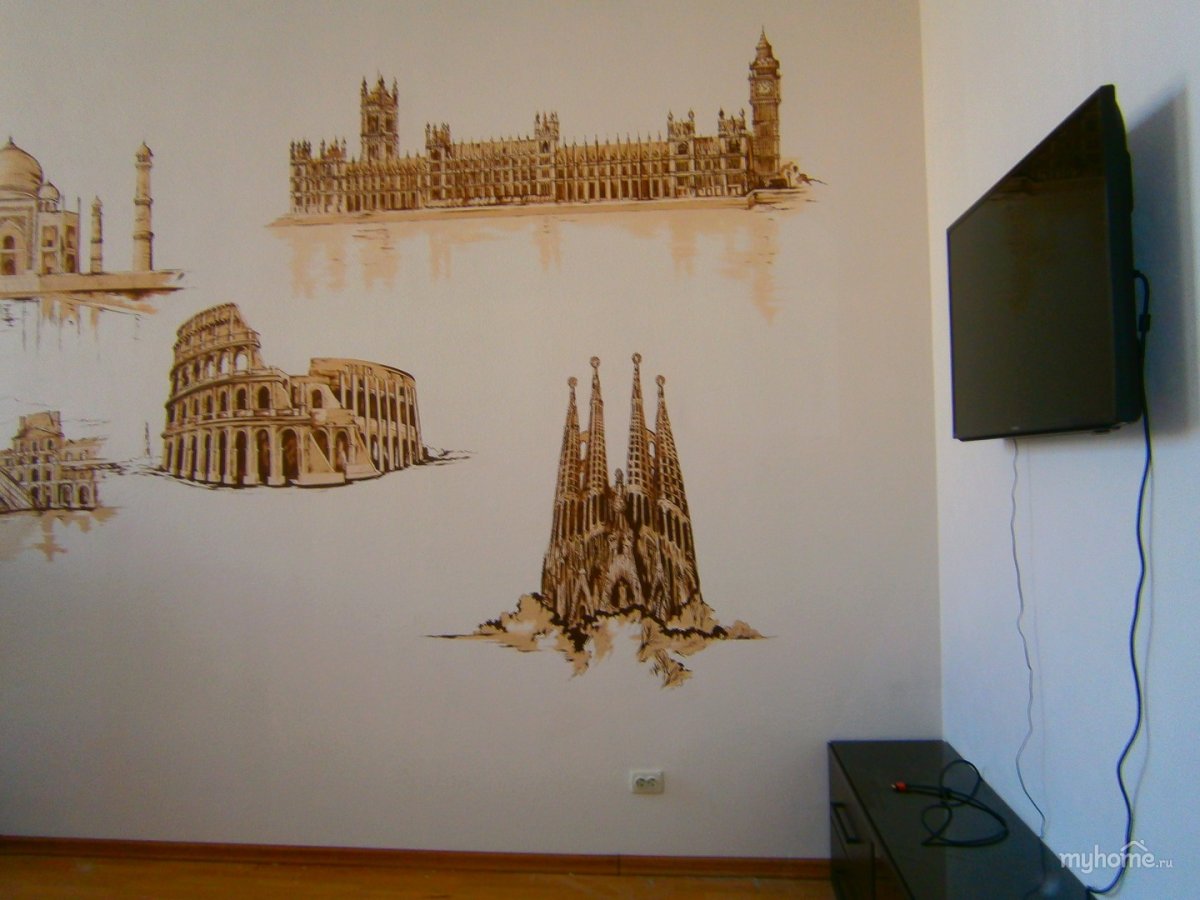 Роспись стен город