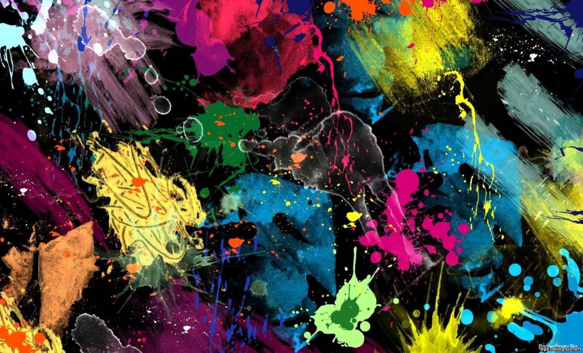 Фотообои брызги краски