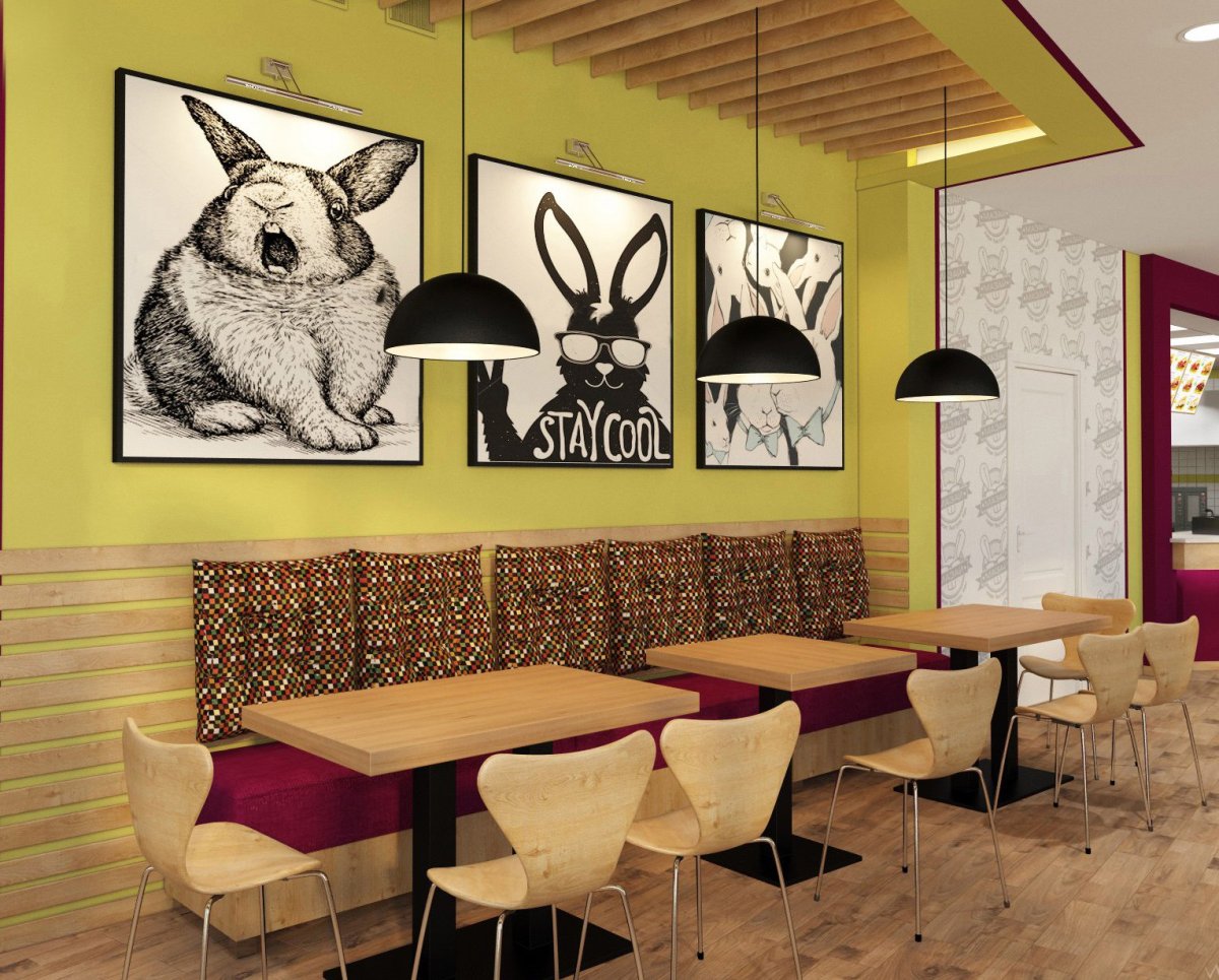 Декор стен летнего кафе