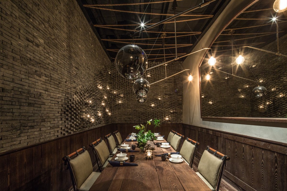 Декорирование стен ресторана