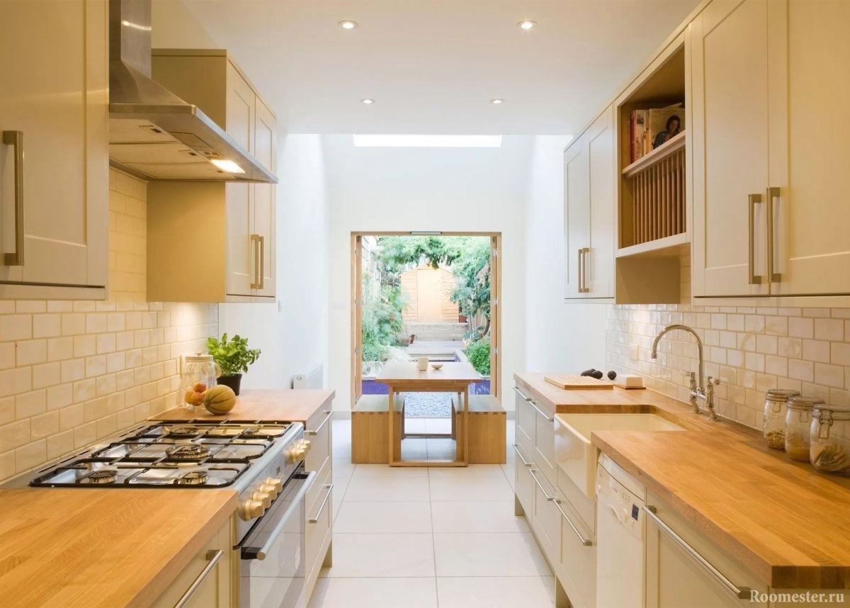 Интерьер маленькой кухни