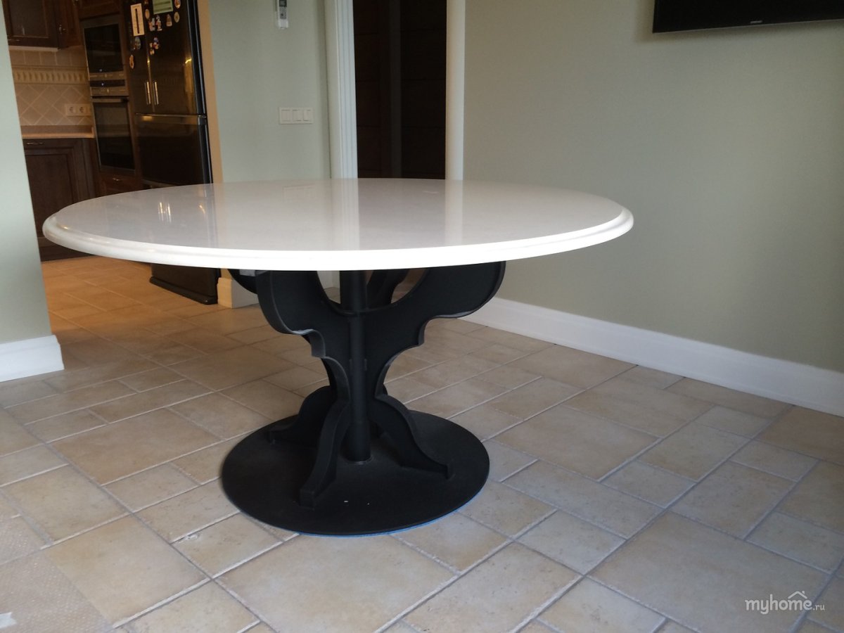 Стол круглый искусственный камень