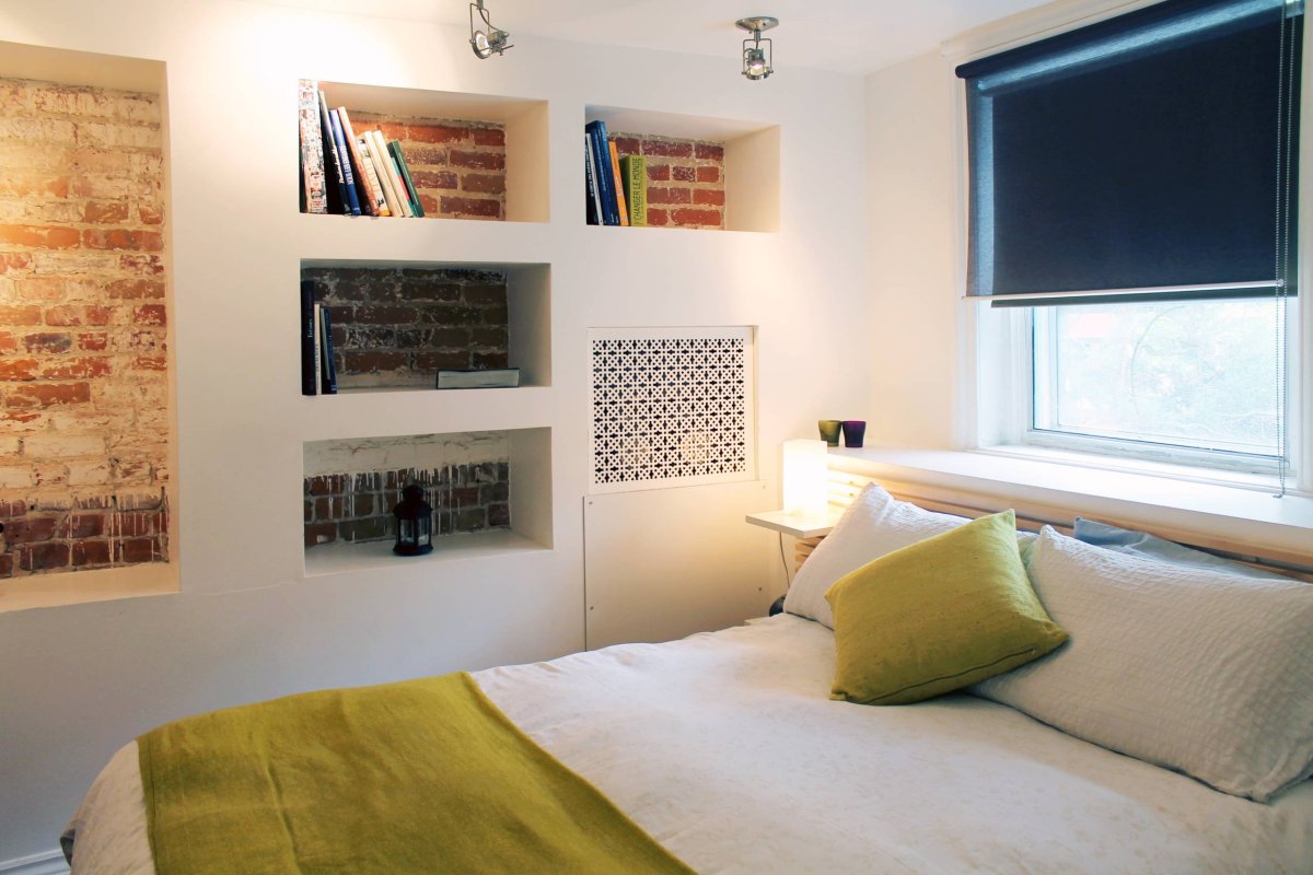 Ниша с подсветкой в спальне