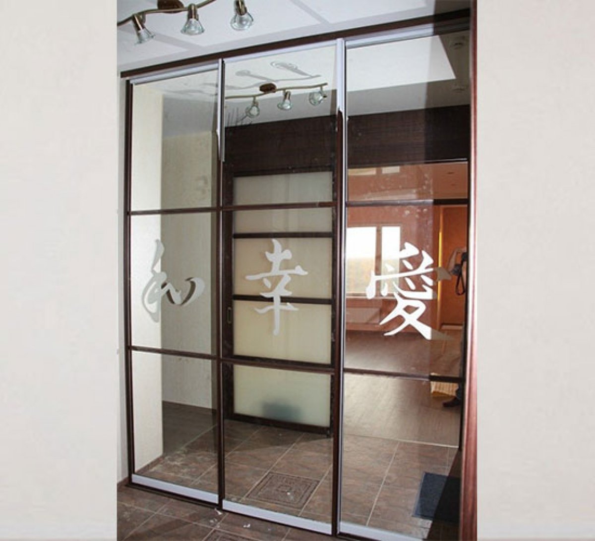 Встроенный зеркальный шкаф купе в прихожую