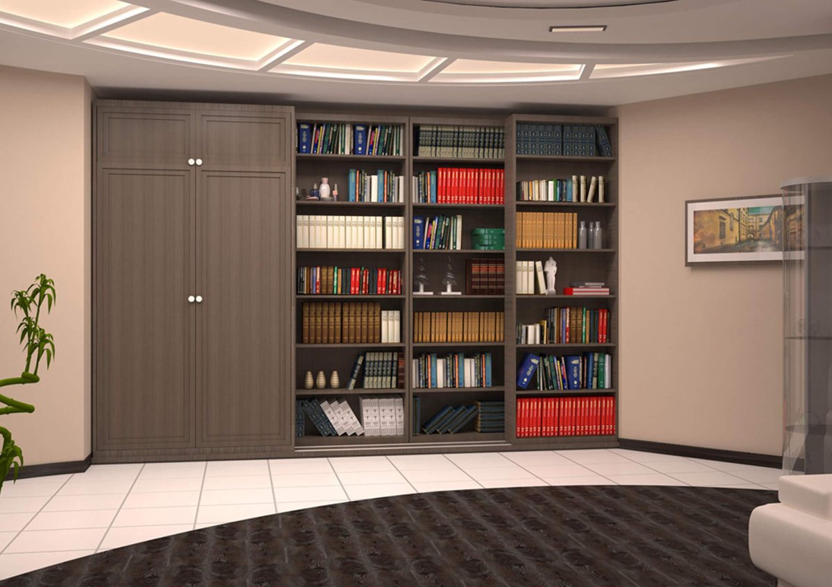 Комната с книжным шкафом