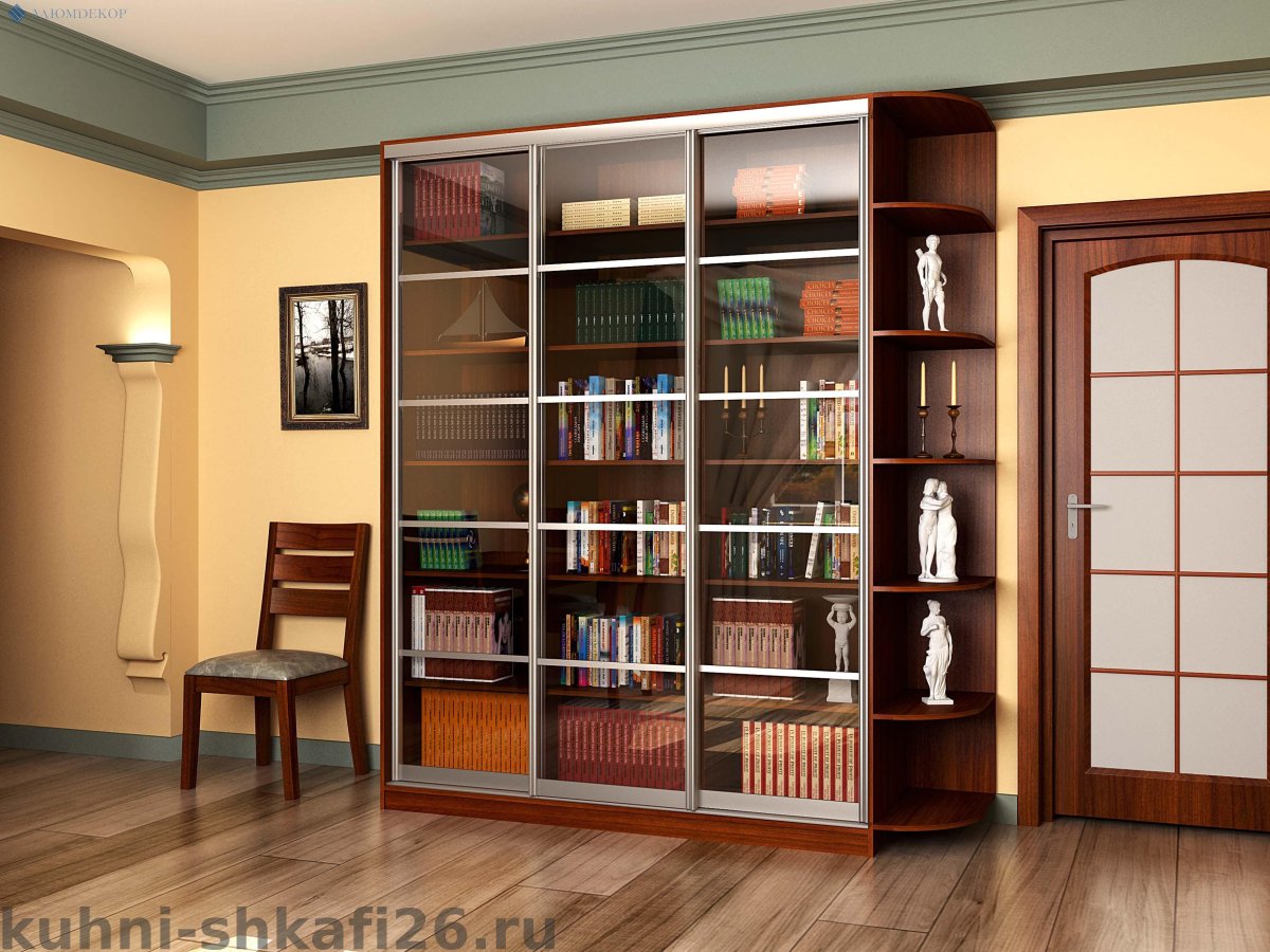 Встроенный книжный стеллаж