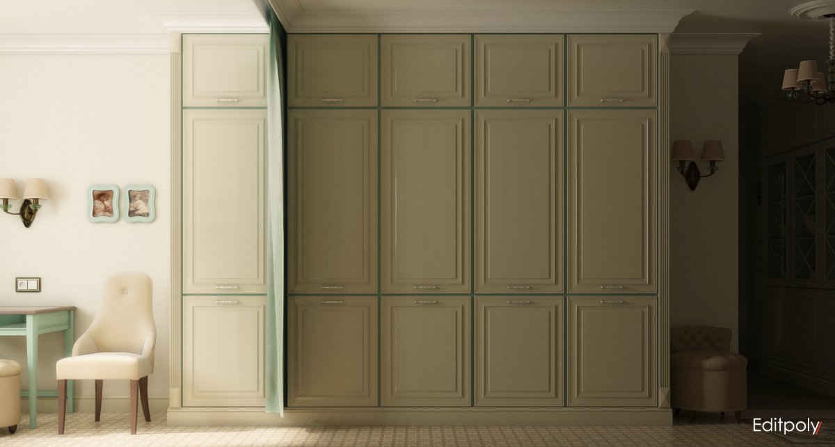 Шкаф с молдингами