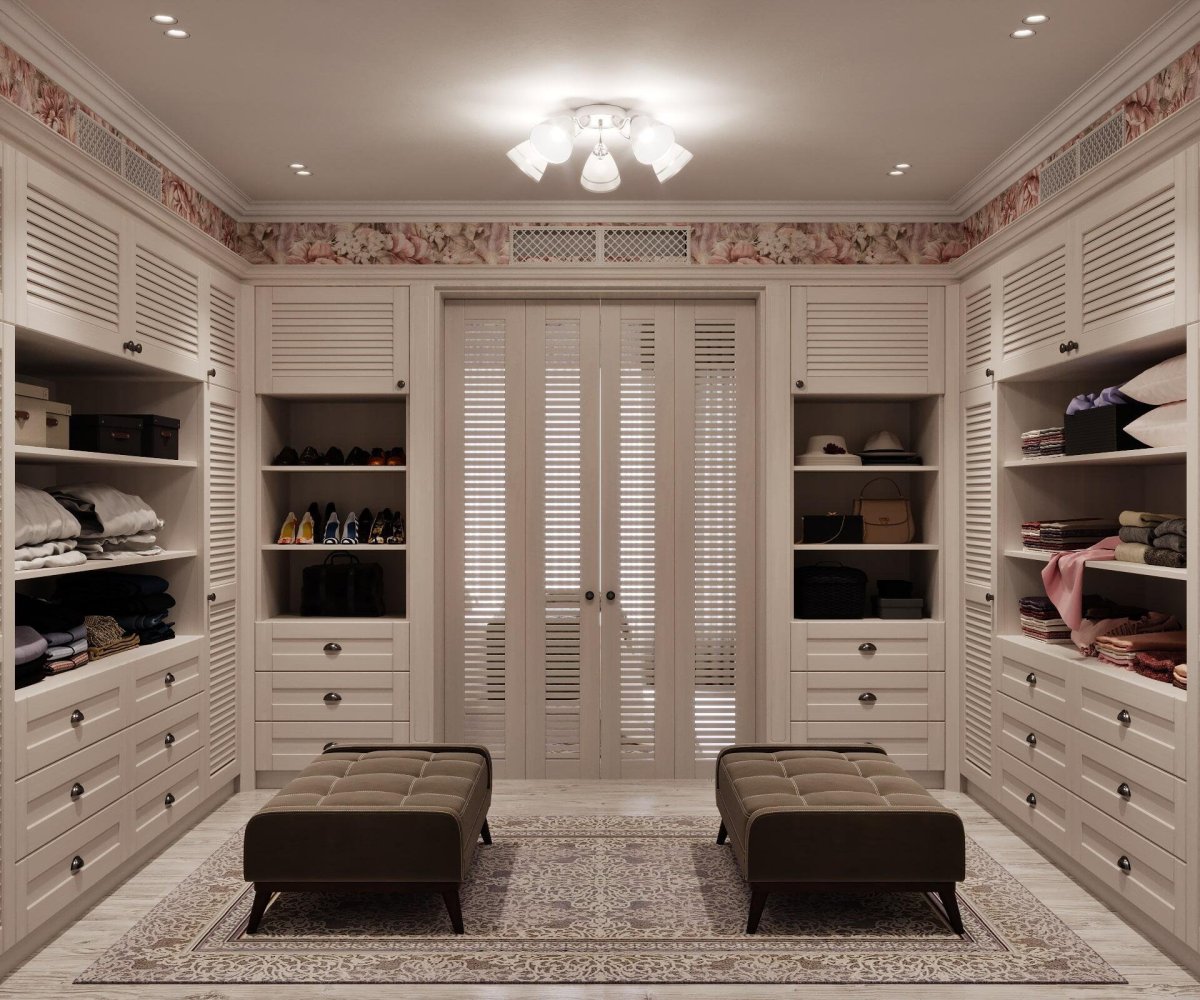 Гардеробная в стиле Прованс