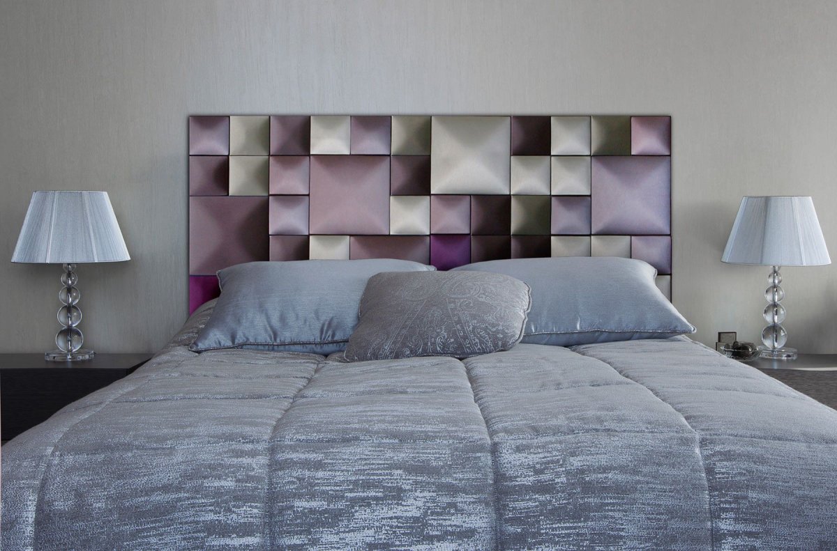 Мягкие панели в изголовье кровати