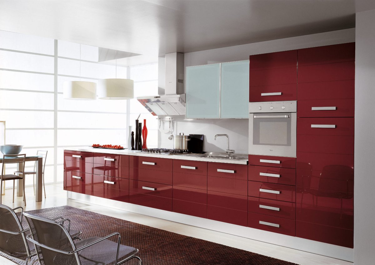 Скрытая кухня в гостиной