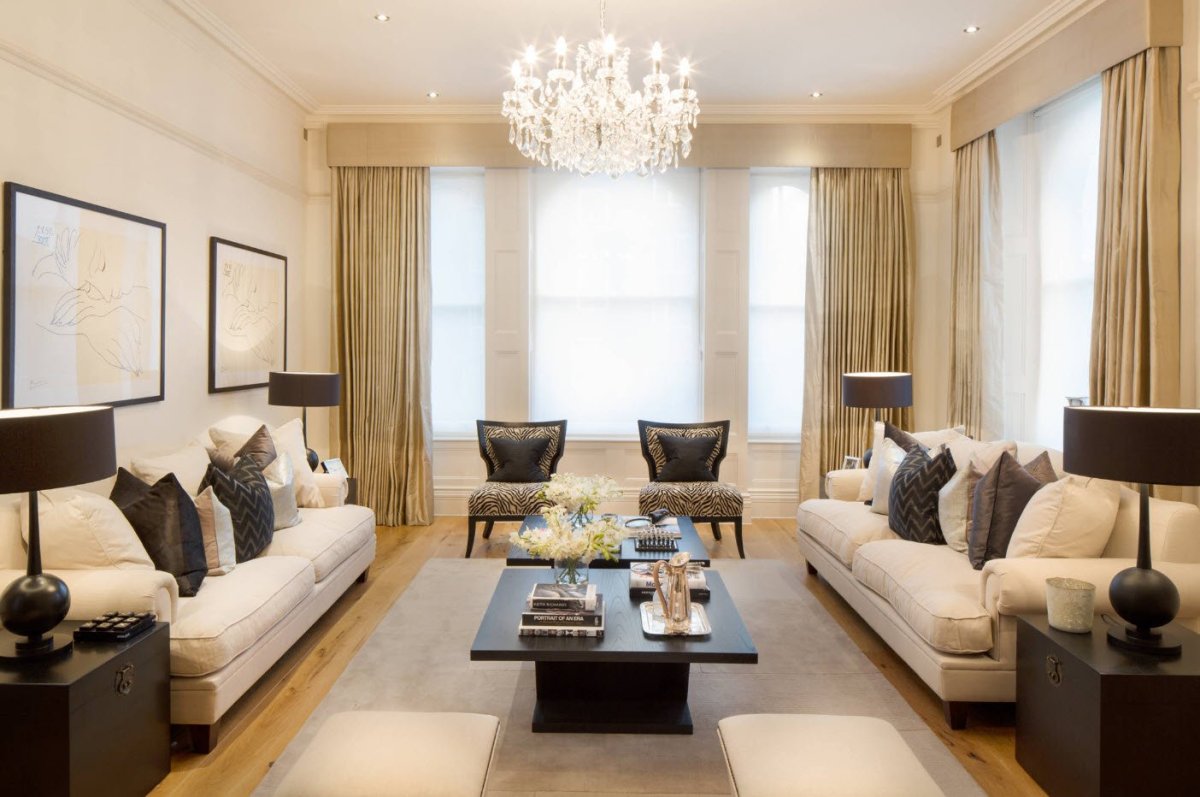 Гостиная в коричневом цвете