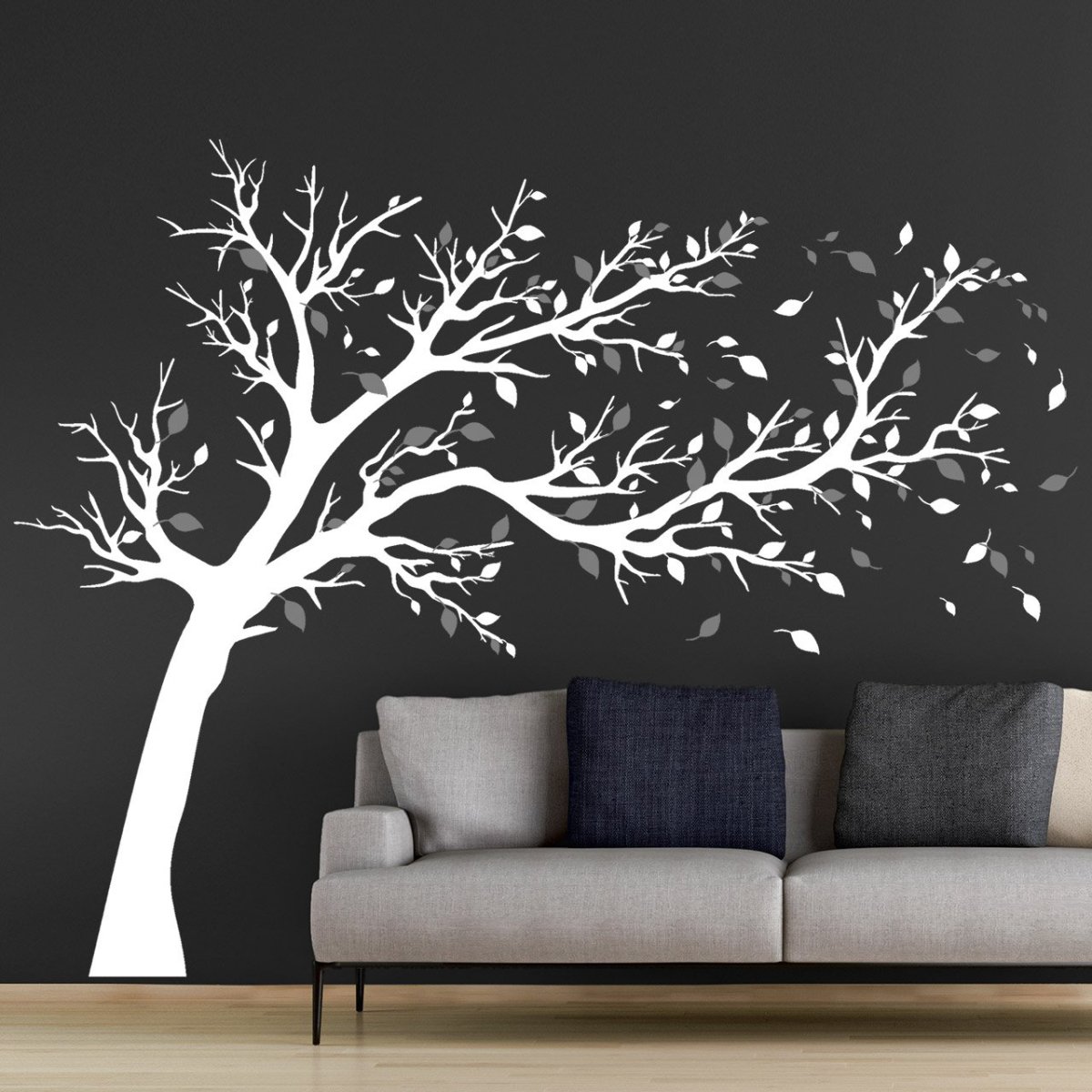 Контур деревьев на стену