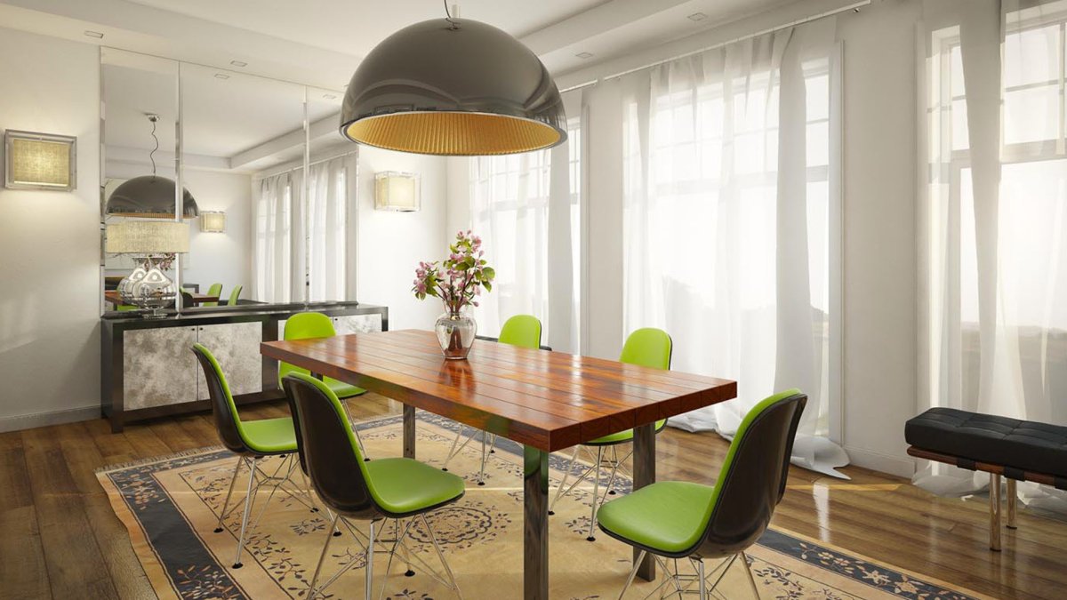 Освещение над обеденной зоной