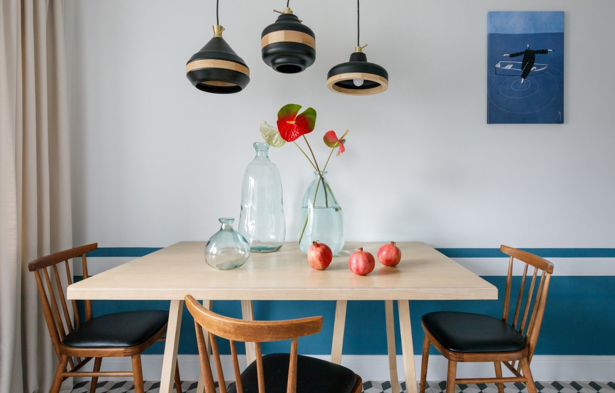 Круглый стол 100 см в интерьере