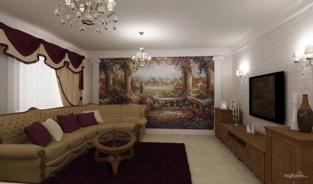 Декор небольшой гостиной