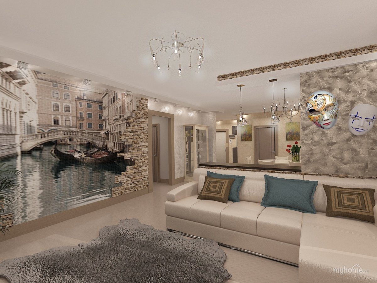 Современные фотообои в интерьере