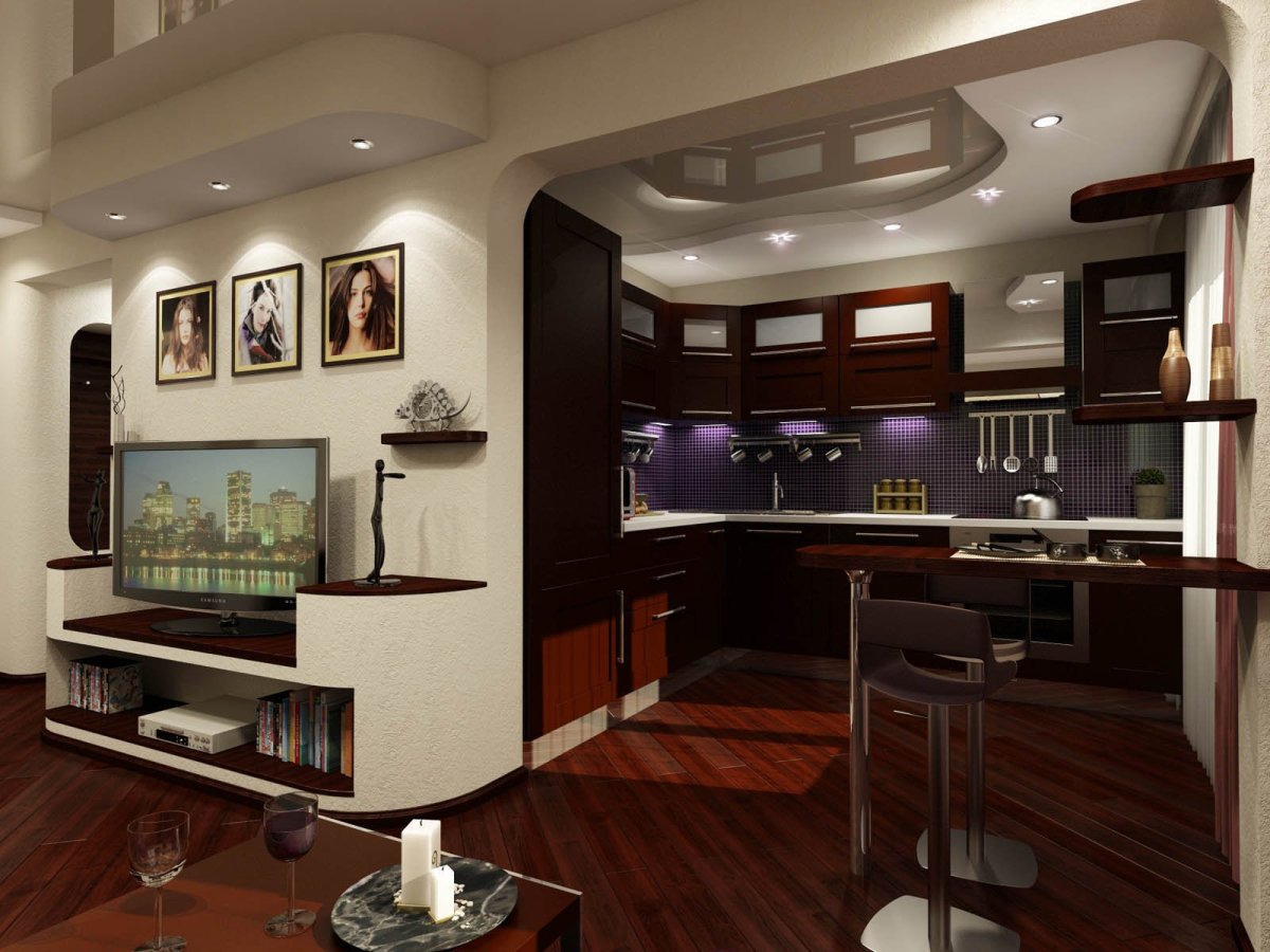 Кухня с гостинной 30кв