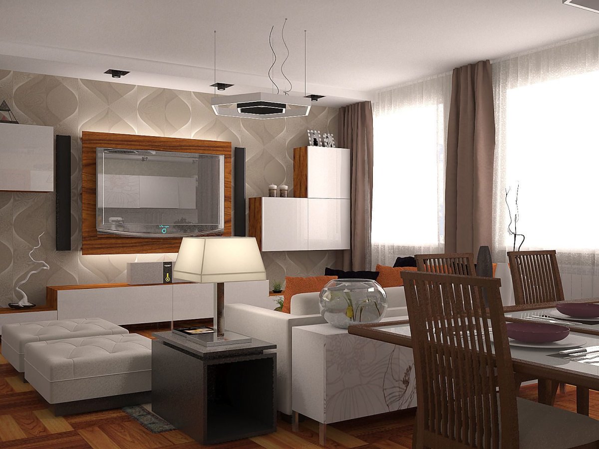 Кухня совмещенная с комнатой