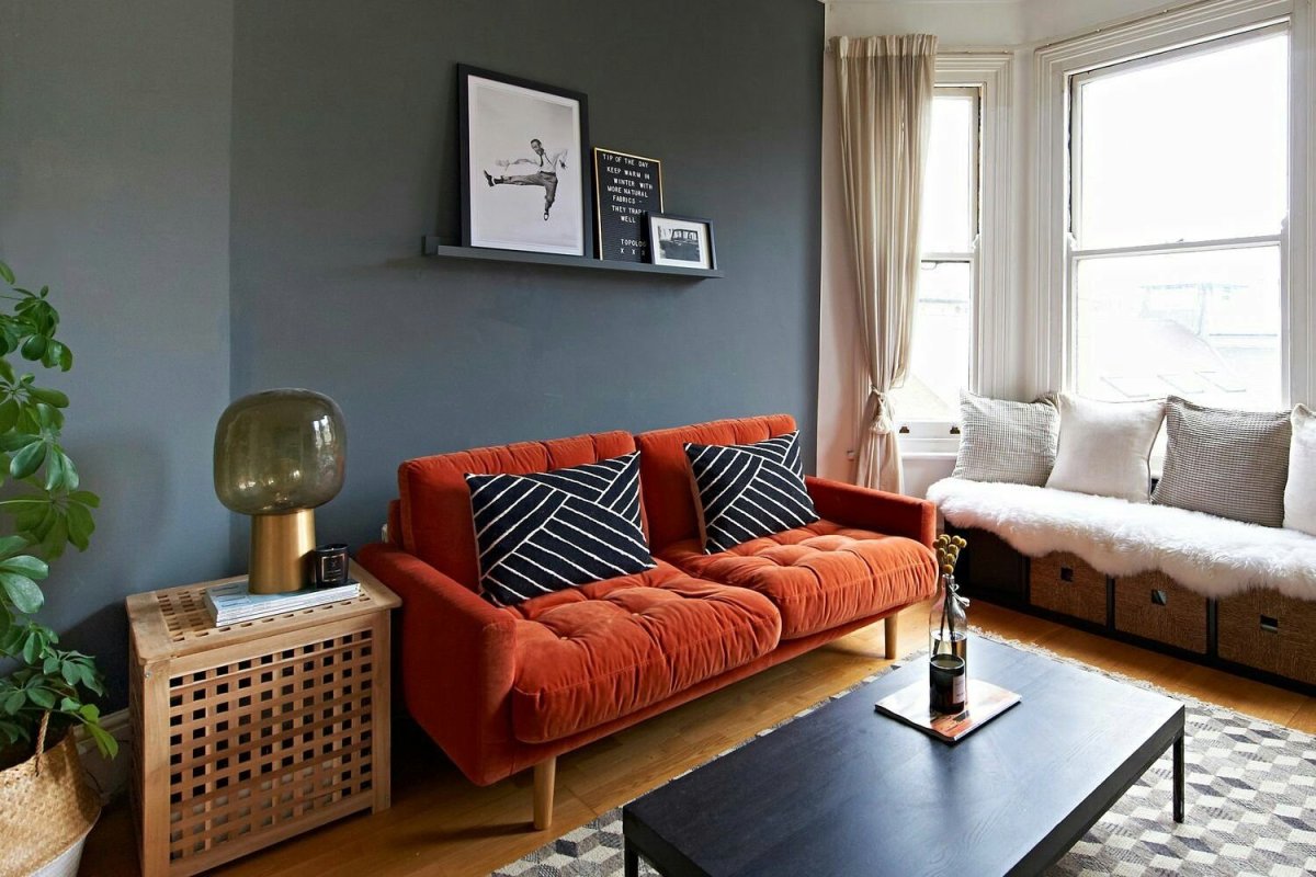 Диван дизайнерский оранжевый