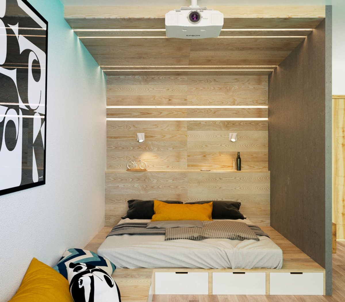 Кровать в нише