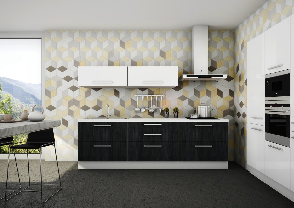 Фартук для кухни соты