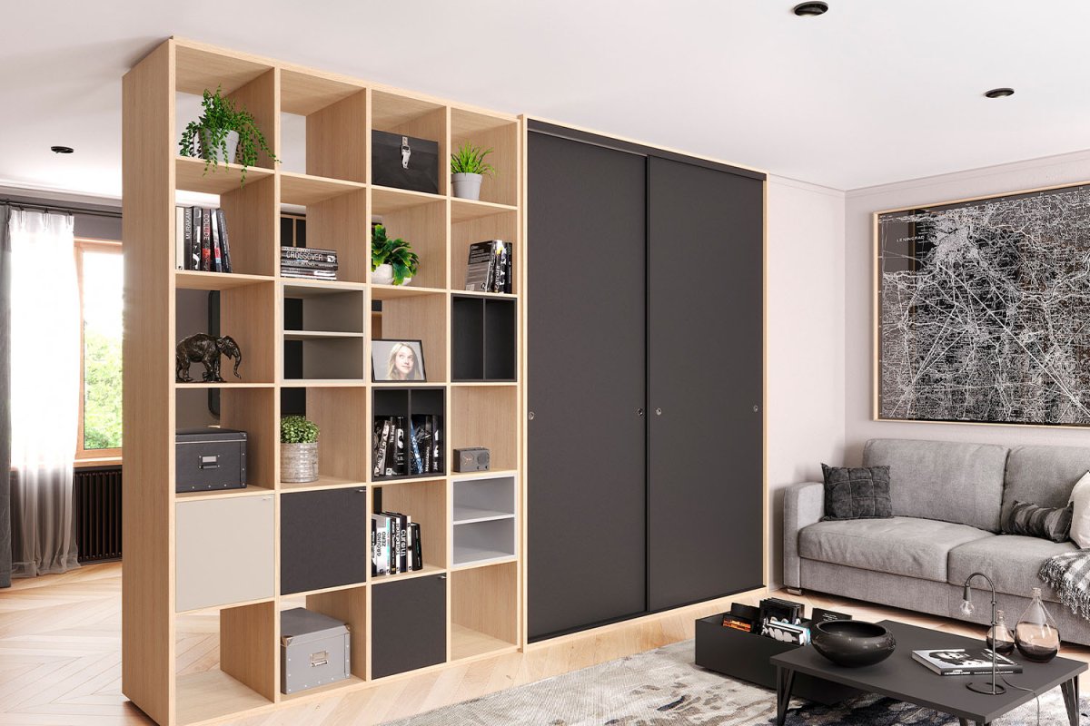 Межкомнатные шкафы перегородки с дверью