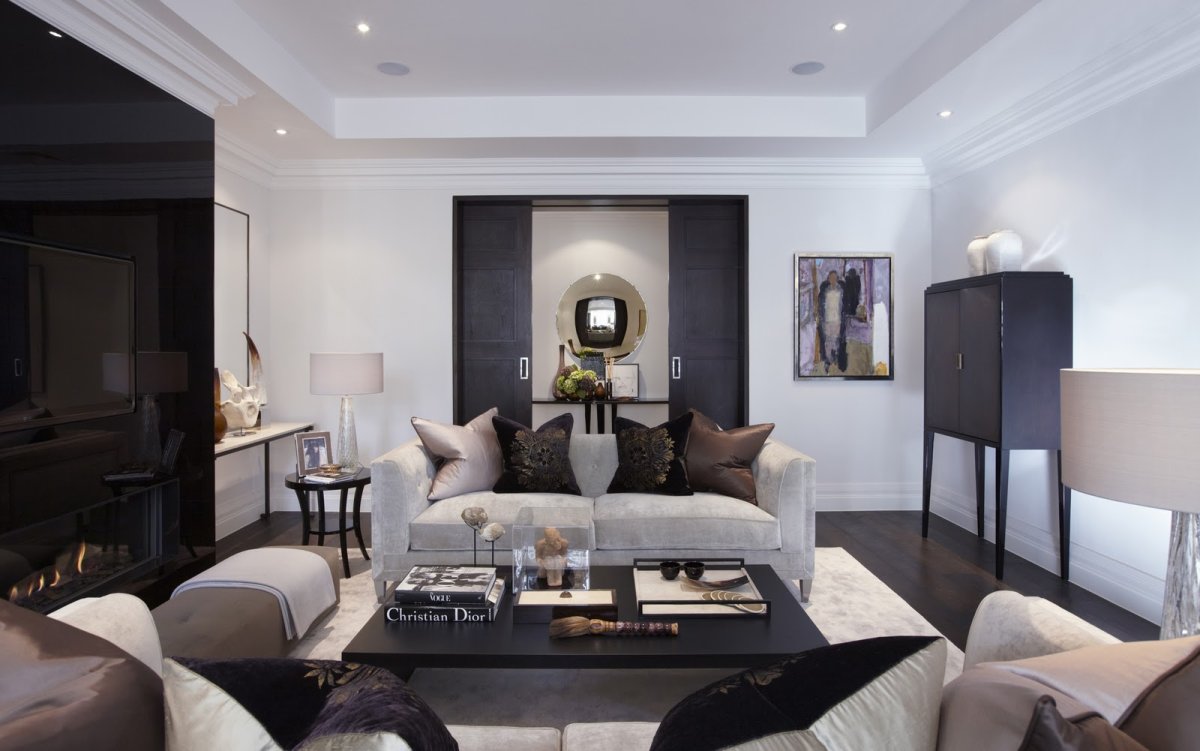 Гостиная в коричневом цвете