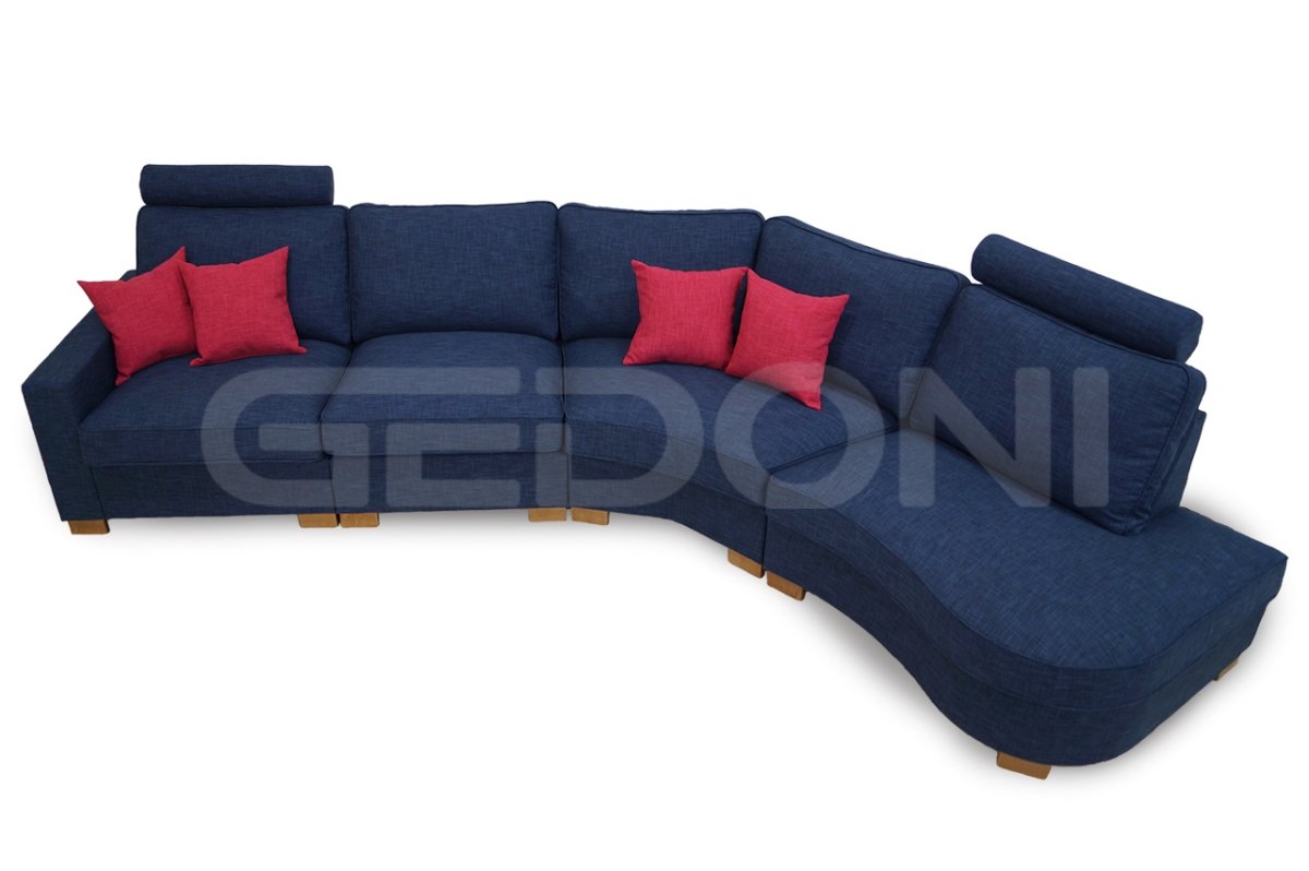 Диван угловой округленный