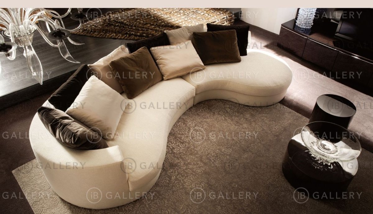 Диван модульный закругленный