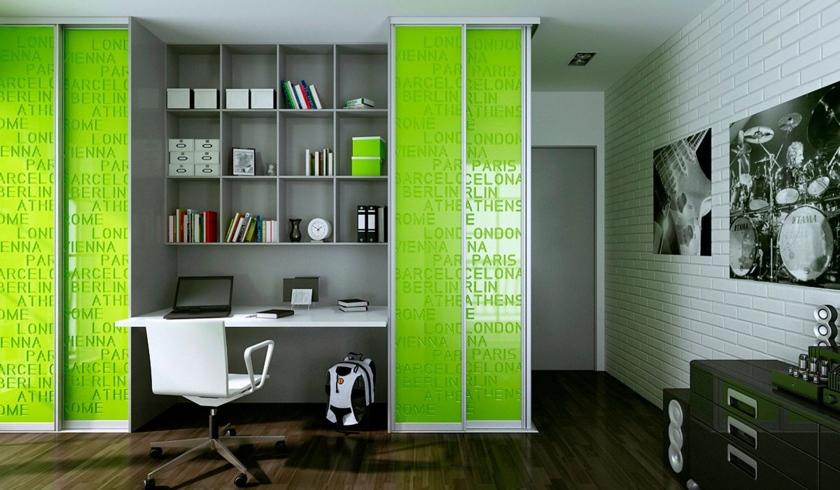 Шкаф изумрудного цвета