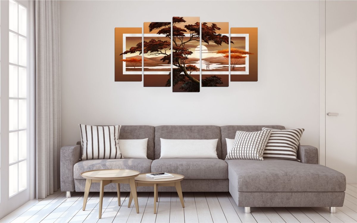 Полки в гостиной над диваном лофт