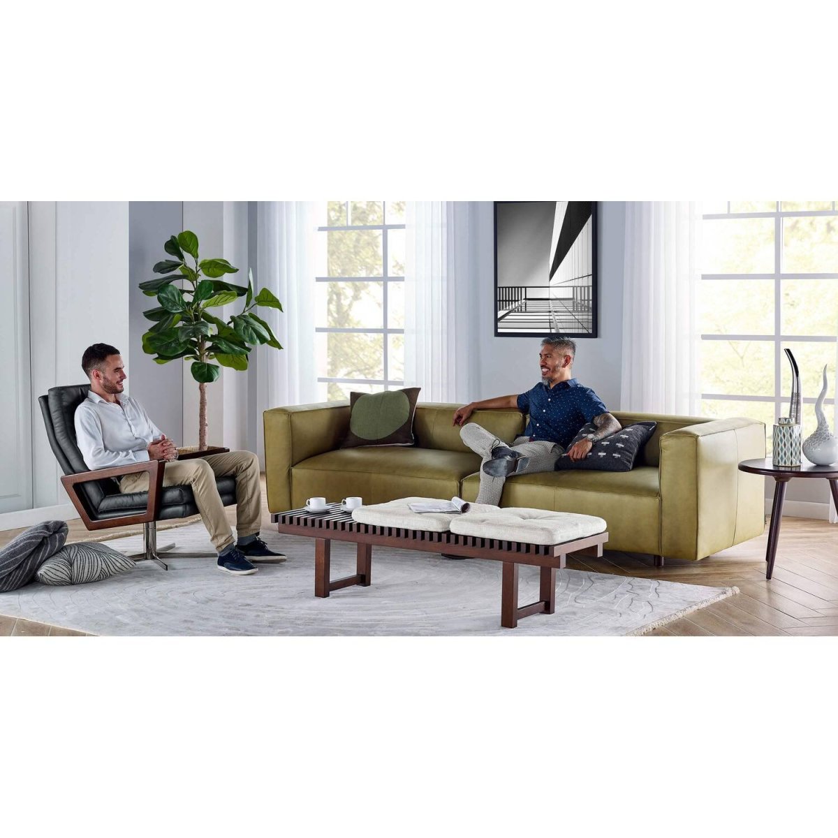 Гостиная в теплых тонах