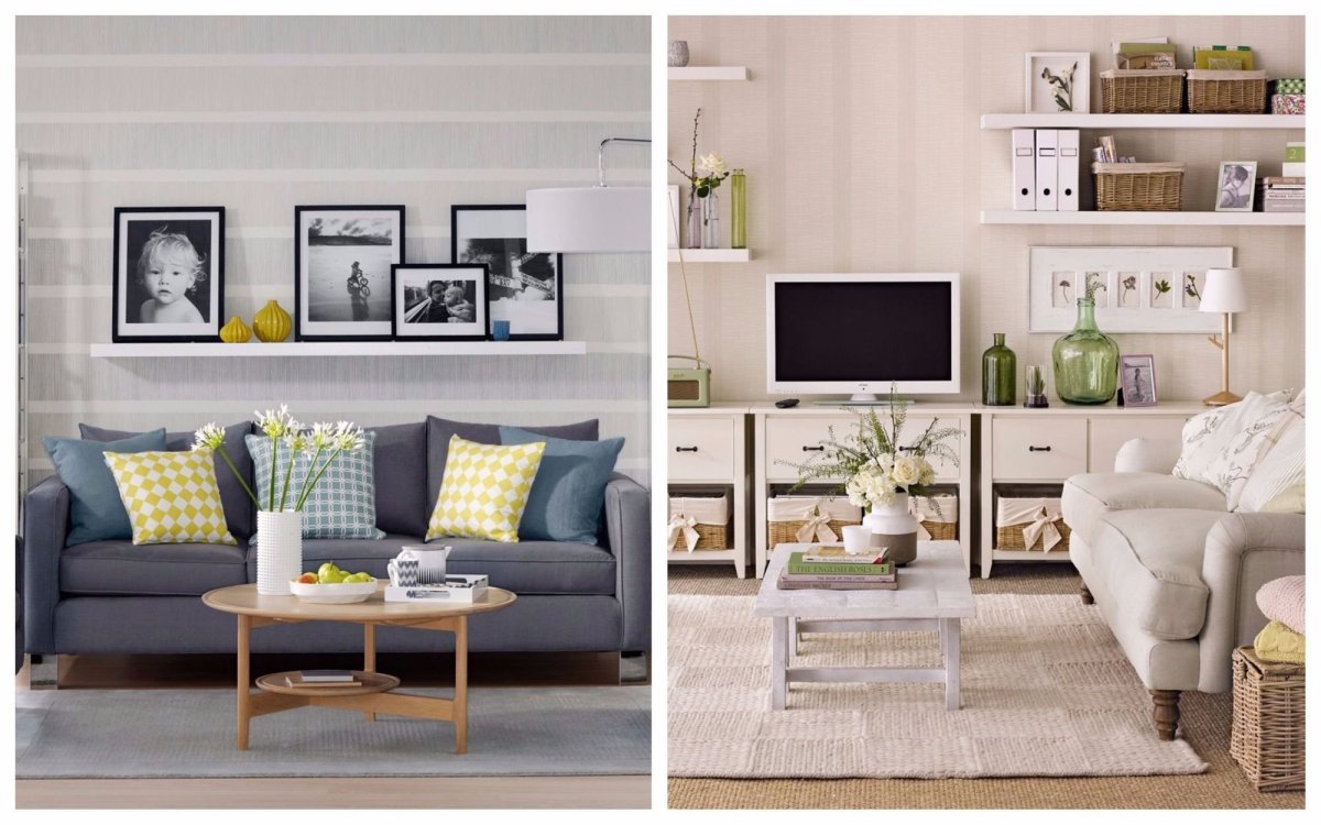 Стеллаж вокруг дивана