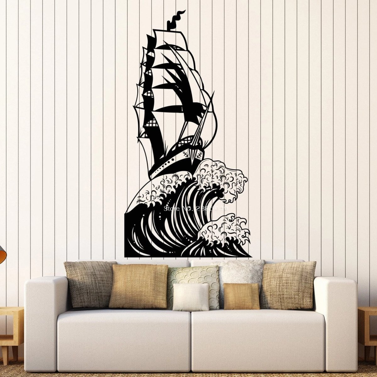 Наклейка на стену корабль