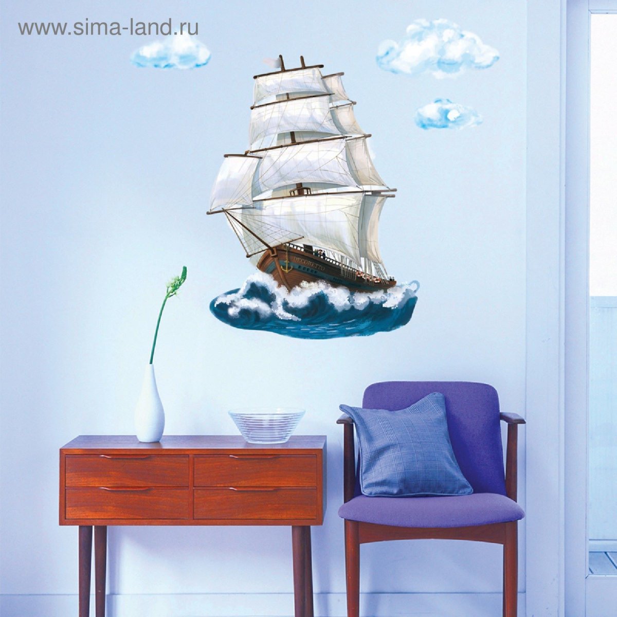 Наклейки в морском стиле