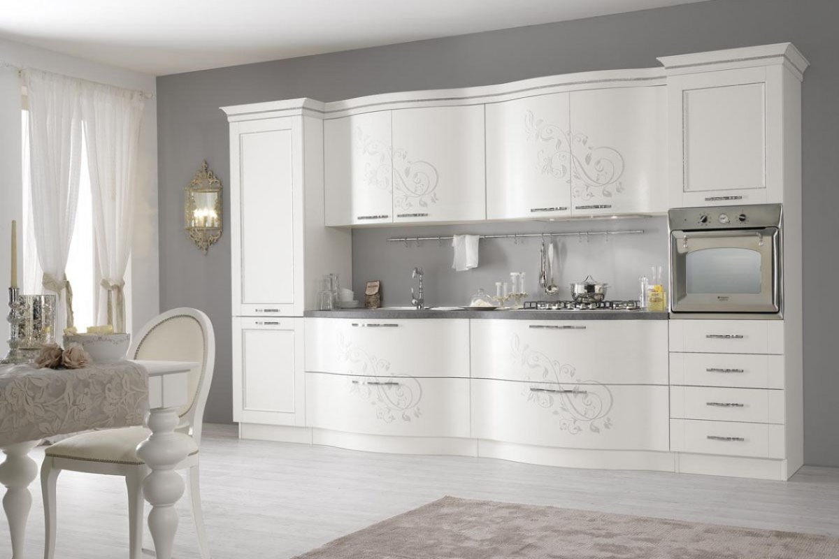 Кухня икеа Будбин белая с золотыми ручками