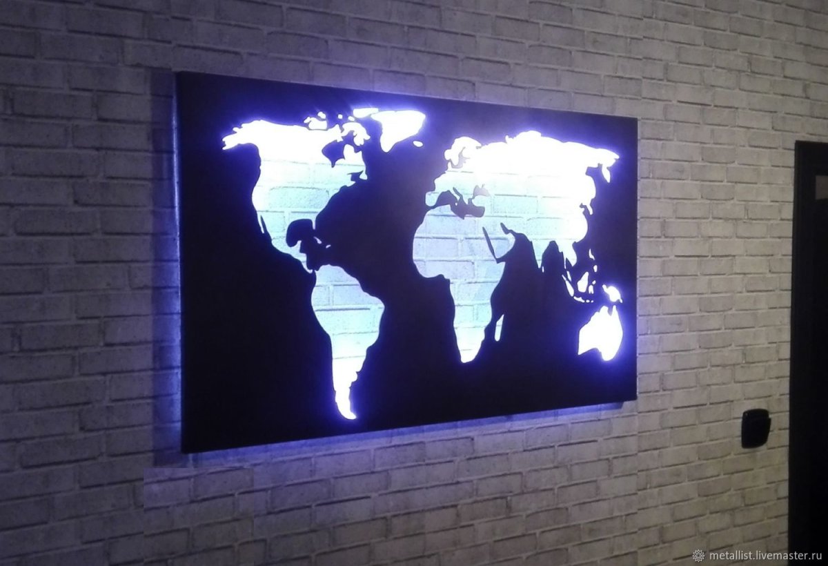 Панно из металла с подсветкой