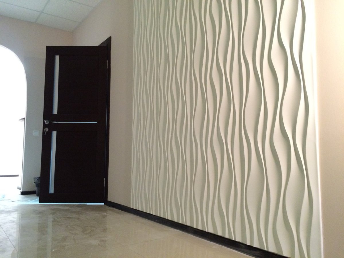 3д гипсовая панель водопад