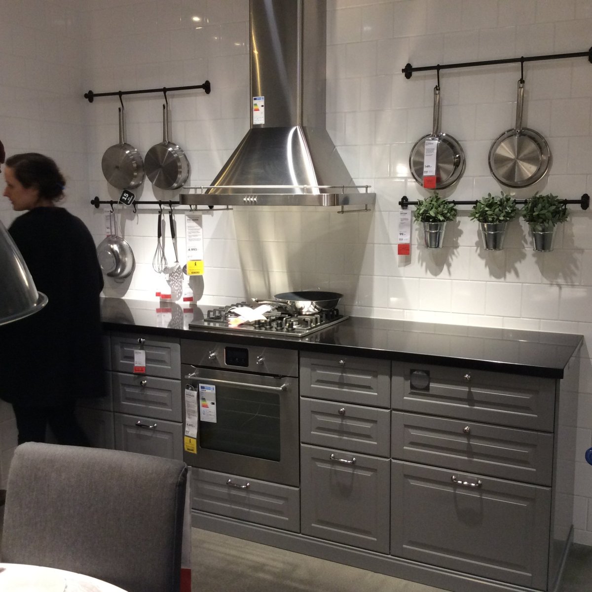 Кухня икеа подвесные шкафы в два ряда