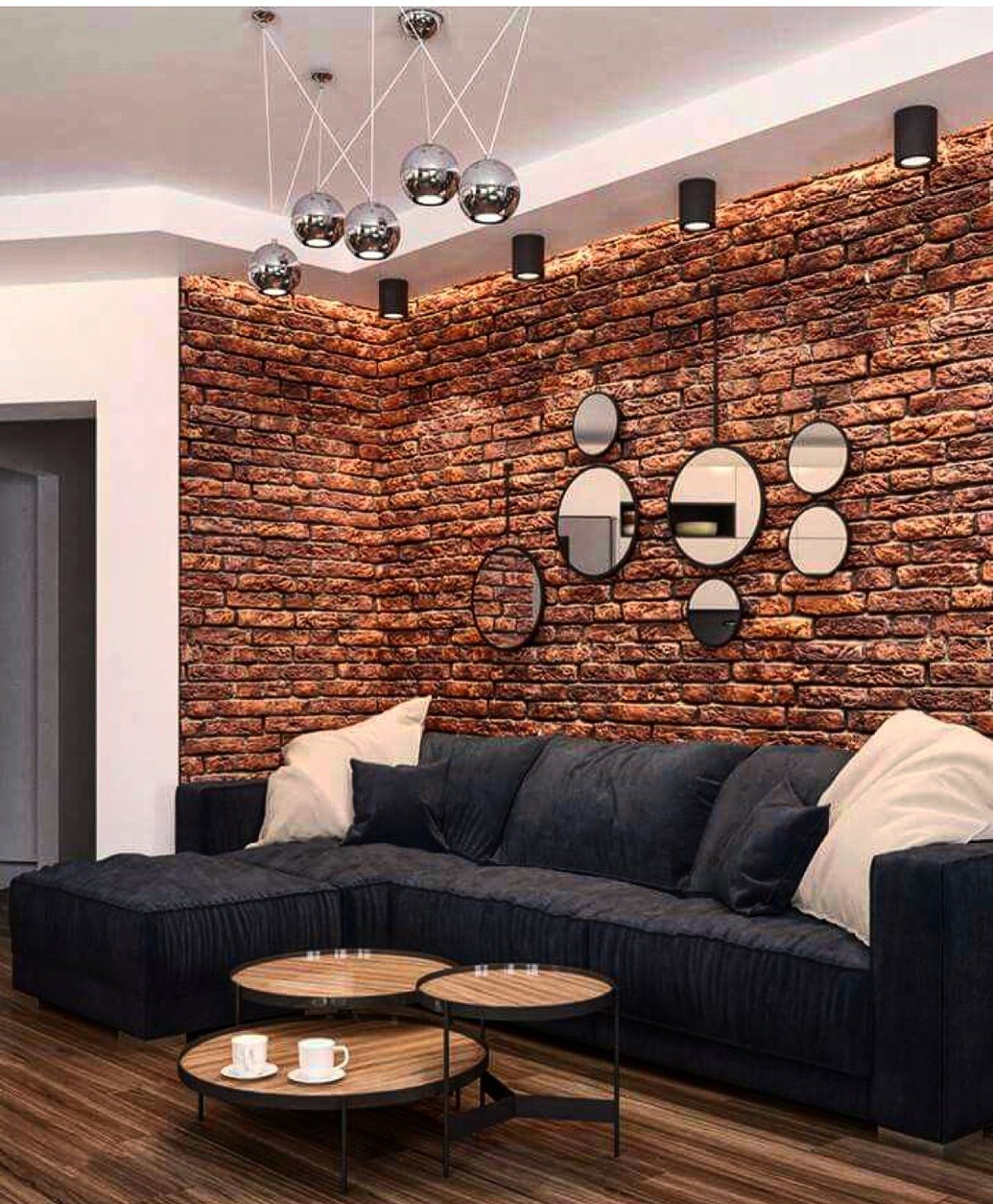 Декор кирпич в интерьере